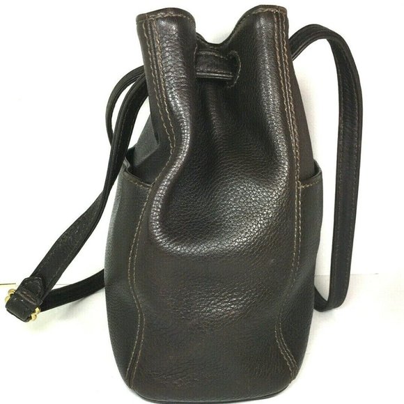 Coach Sonoma 4923 Vintage Small Petite Brown Pebbled Leather Bucket Shoulder Bag - Picture 4 of 12